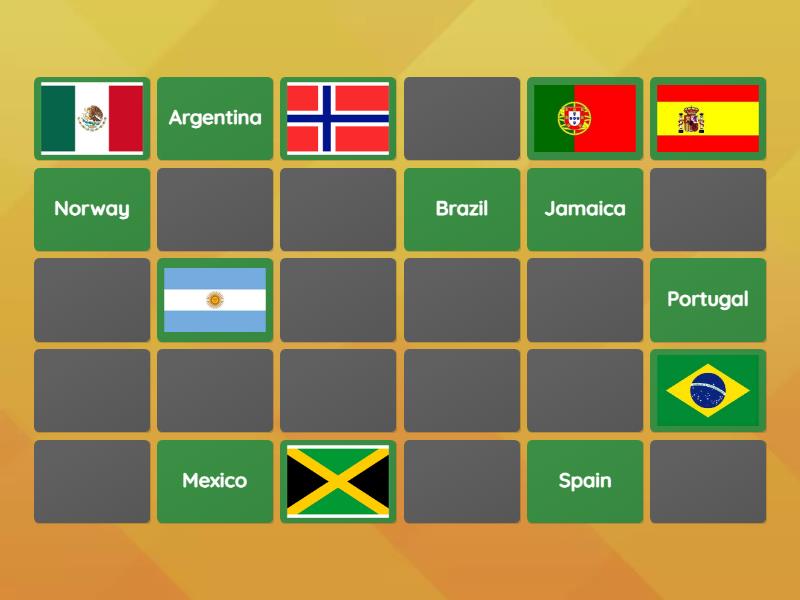 Guess the flags - Matching pairs