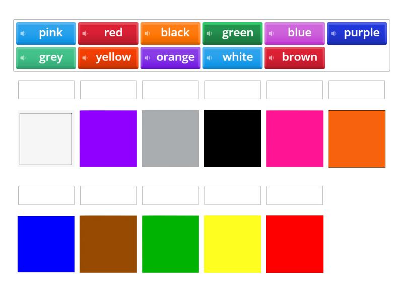 QM 1 Unit 1 Colours - Match up