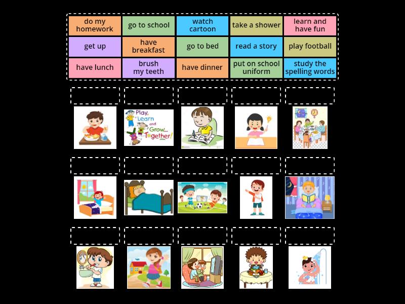 Daily Routine - Match up
