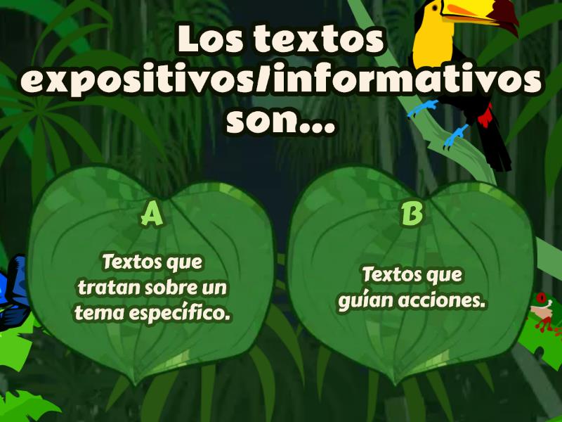 Multiple Choice - Tipos De Textos - Cuestionario