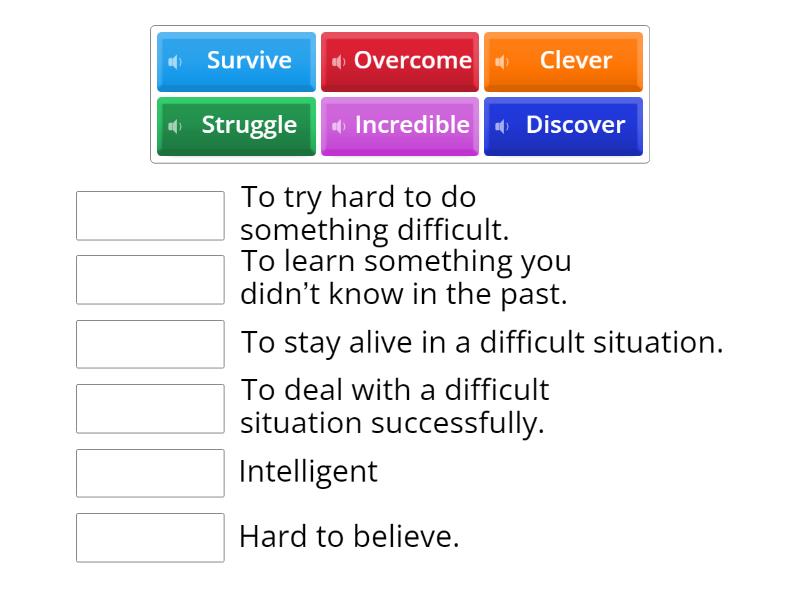 B11 UNIT 8 LESSON B VOCABULARY - Match Up