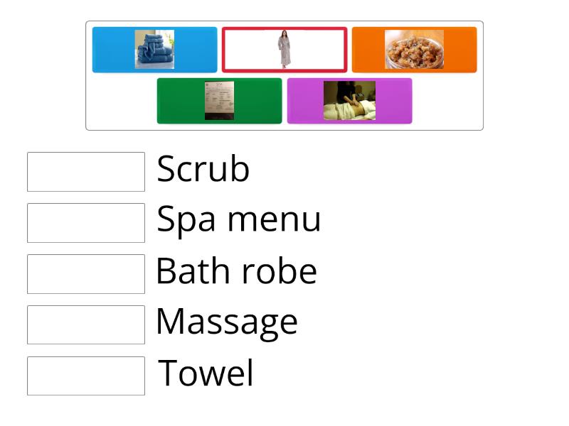 Massage Vocabulary Lesson 1 Match Up 