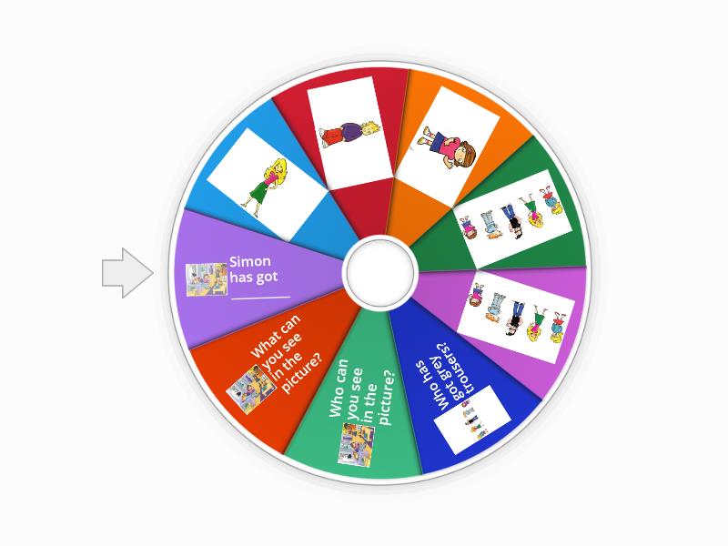 Kid's box 1 Clothes - Spin the wheel