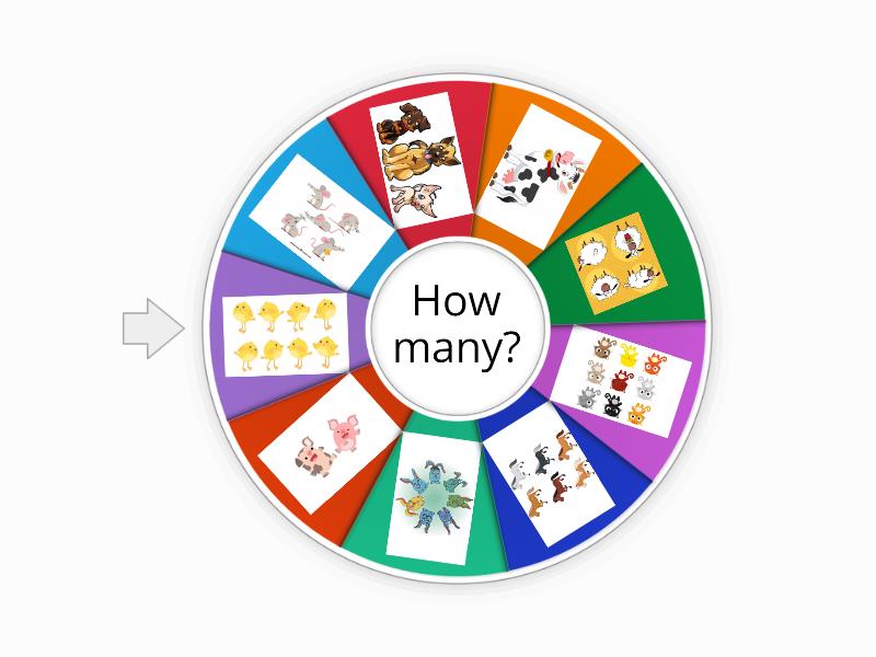 Count the animals - Random wheel