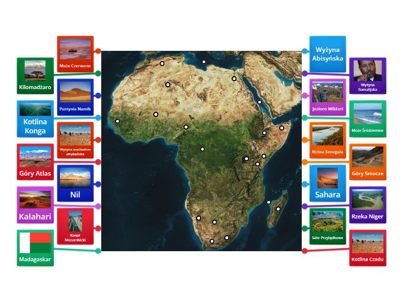 Mapa Afryki Labelled Diagram 0647