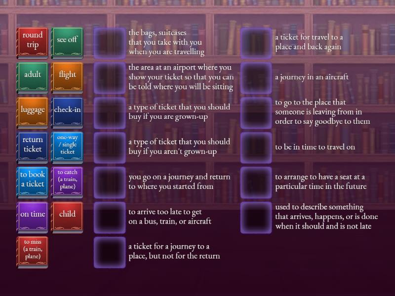 Form 7 Unit 7 Match Up