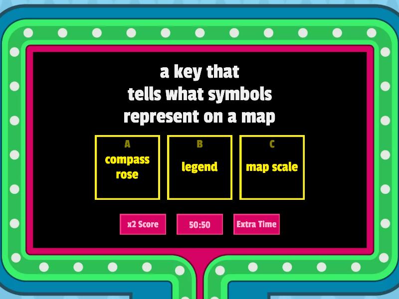 Third Grade Map Skills Review - Gameshow quiz