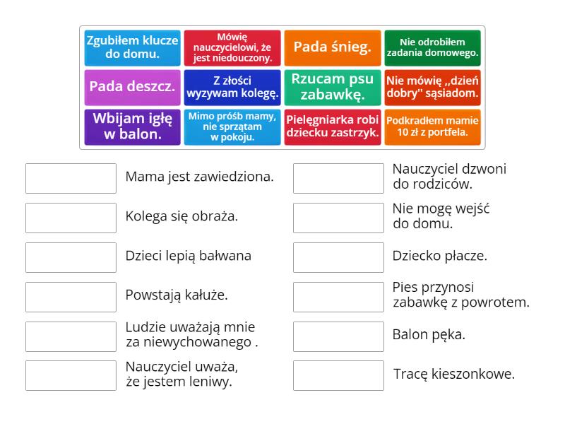 Przyczyna I Skutek Wiosny Ludów Przyczyna i skutek - Match up