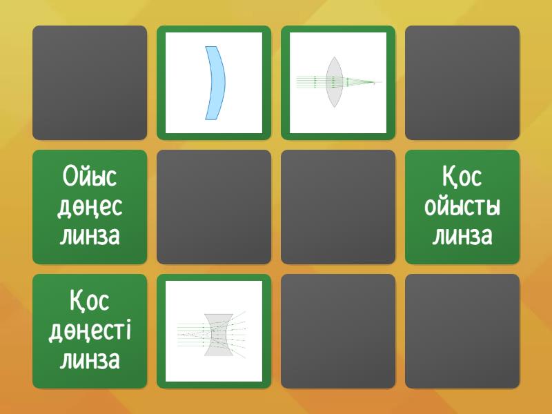 Линза түрлері - Matching pairs