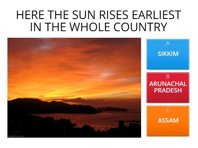 THE NORTH EASTERN STATES - Quiz