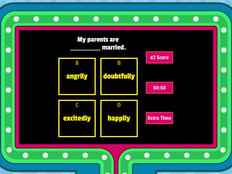 Adverbs Of Manner - Gameshow Quiz