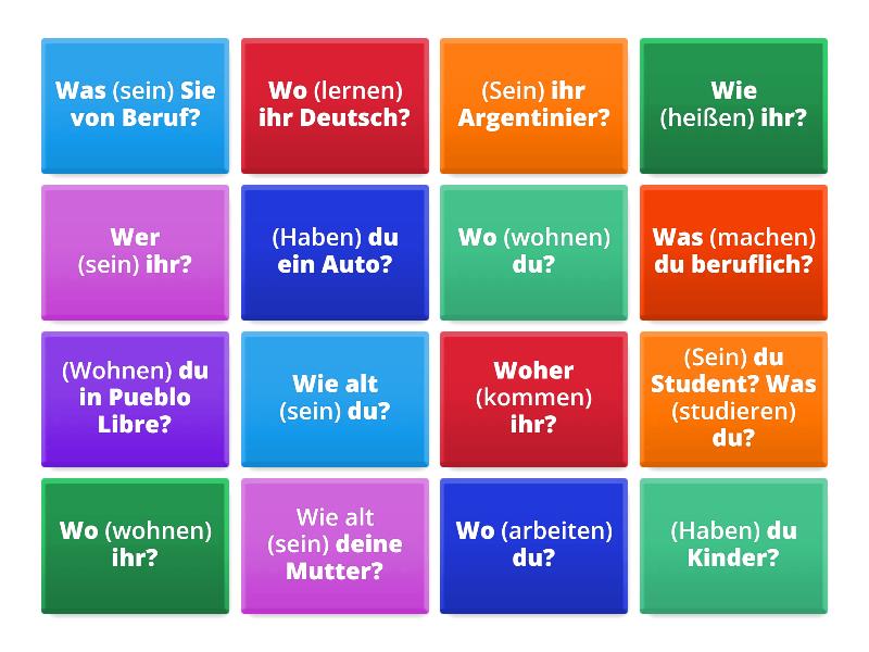 A1.1 Menschen, Lektion 2: Das Verb In Der Frage Konjugieren - Antworten ...