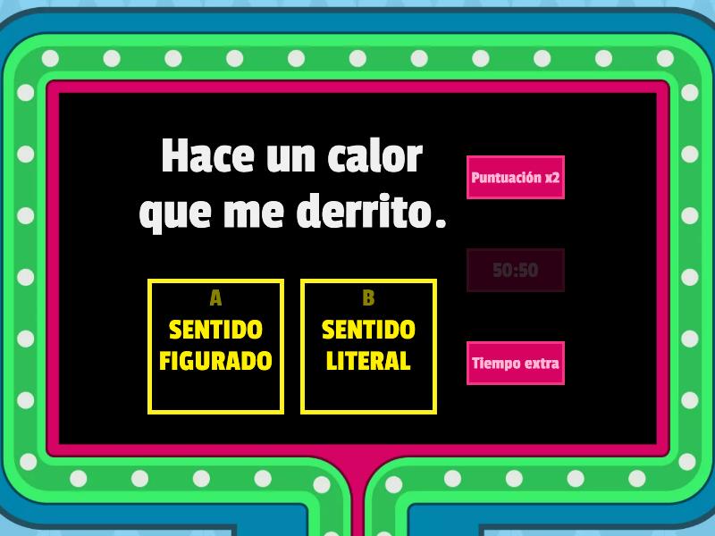 Sentido Literal/Sentido Figurado - Concurso de preguntas