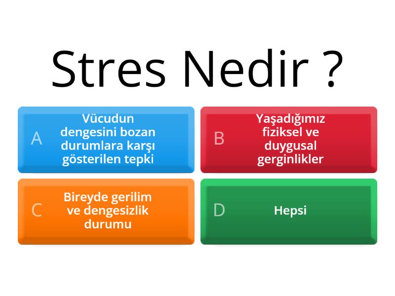 Stres Yönetimi Ve Duygusal Zeka Test - Quiz