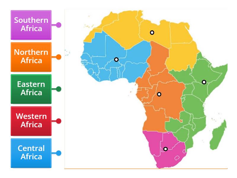 Regions of Africa - Labelled diagram