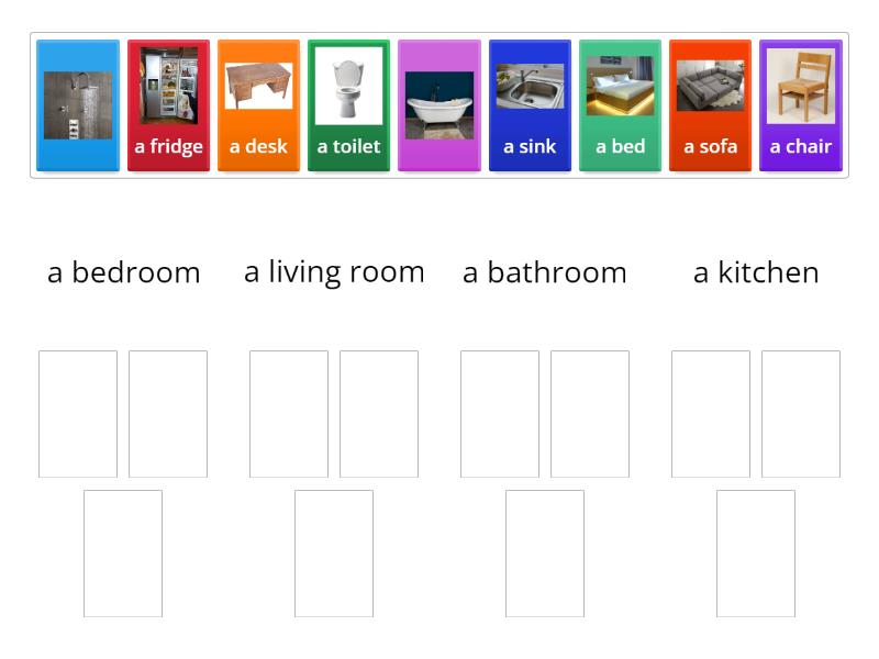 Unit 7: Rooms and Furniture at home - Ordenar por grupo