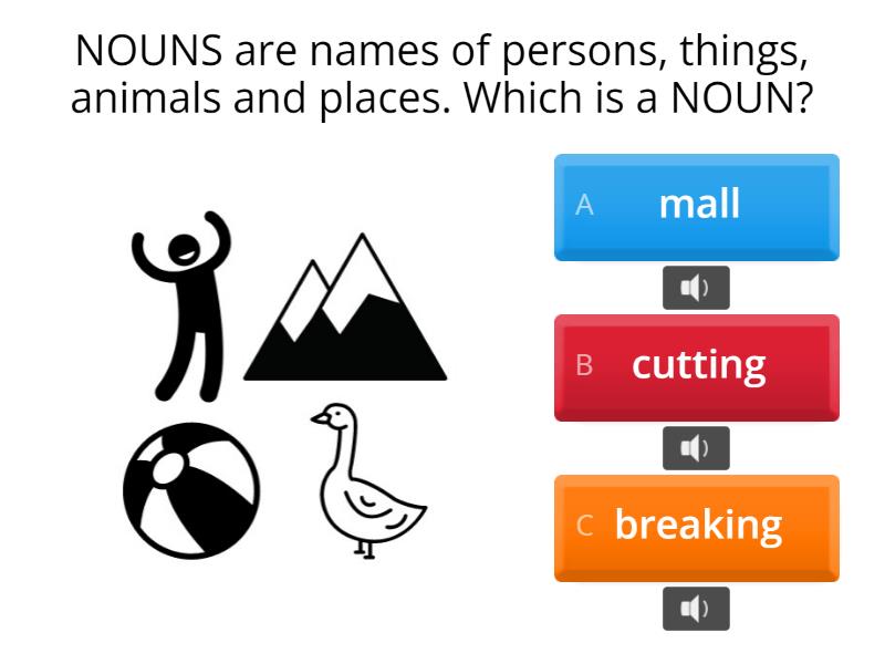 Wordwall Nouns 2 Quiz
