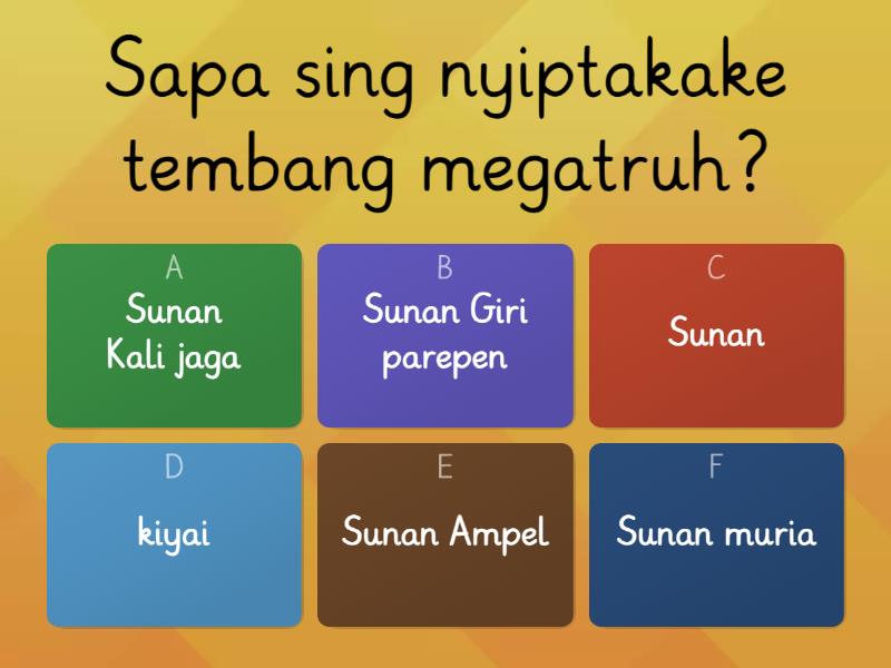 Tembung Megatruh - Quiz