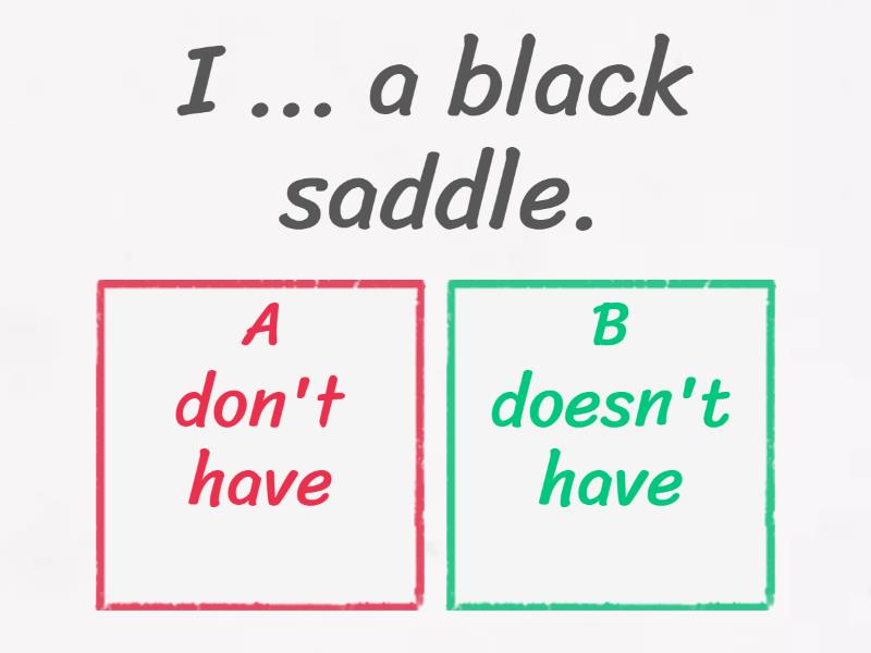 Don't have/Doesn't have - Quiz