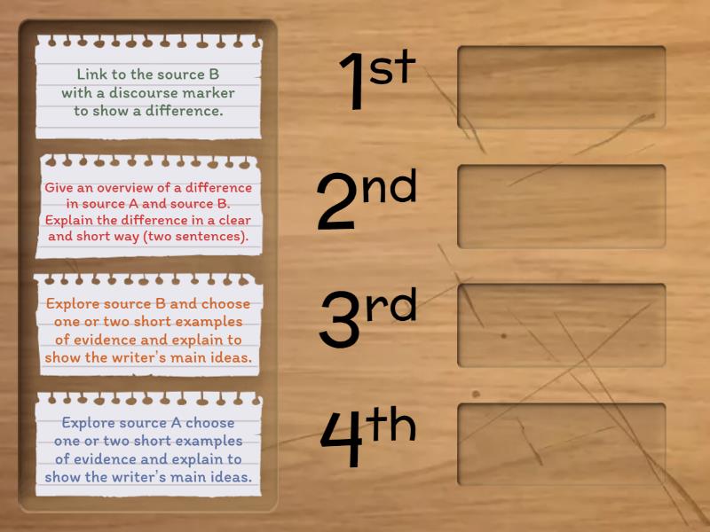 Summary of differences steps - Orden correcto