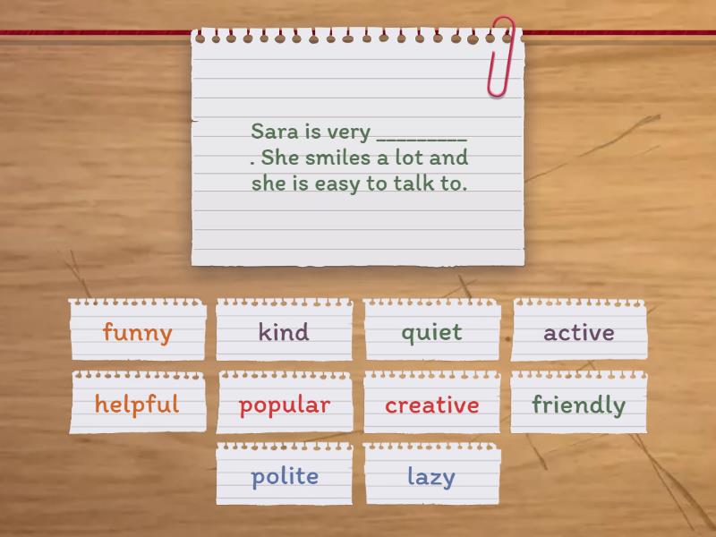 Prepare 7. Unit 1. Adjectives of personality 2 - Find the match