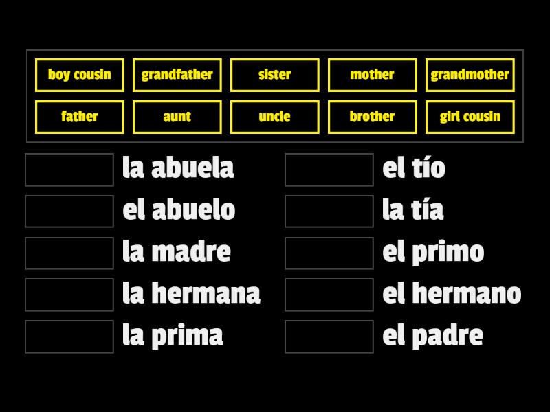 La familia - Une las parejas