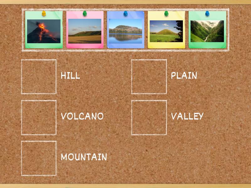 TYPES OF LANDFORMS Match up