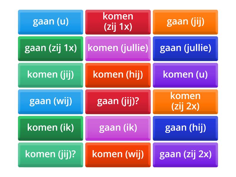 Taalcompleet A1 - 4.2 - Komen En Gaan (2) - Flip Tiles