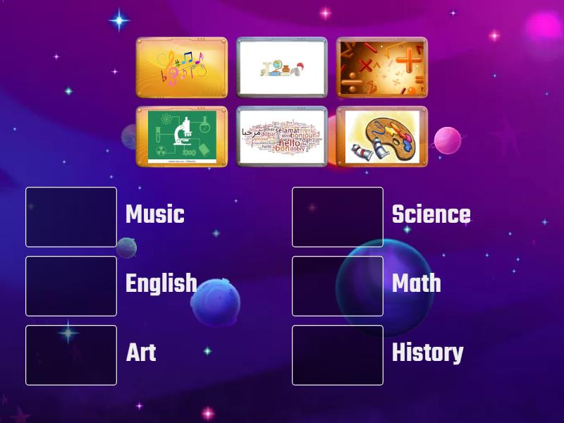 School Subjects - Match up