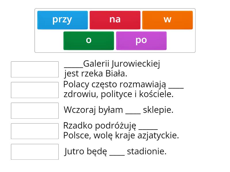 Który Przyimek Pasuje? - Match Up