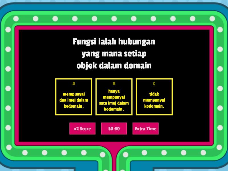 Definisi Fungsi - Gameshow Quiz