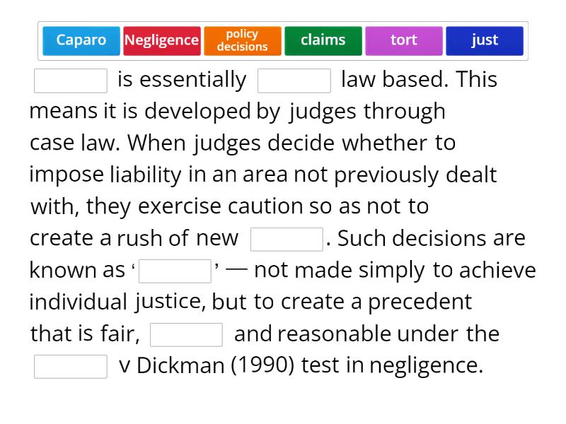 duty-of-care-cloze-task-completa-la-oraci-n