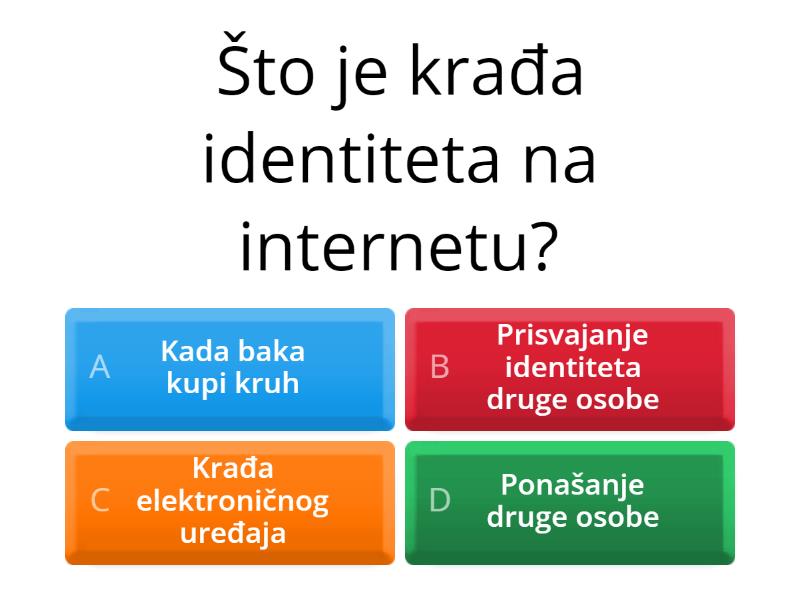 Krađa identiteta - Quiz