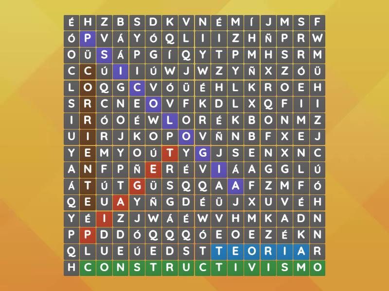 CONSTRUCTIVISMO - Sopa de letras
