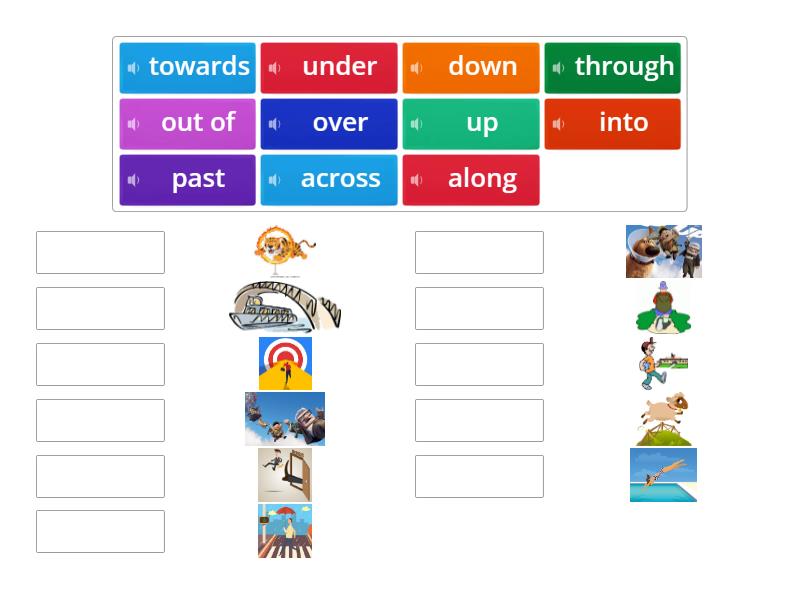 Prime time 1 Module 2f Prepositions of movement - Match up