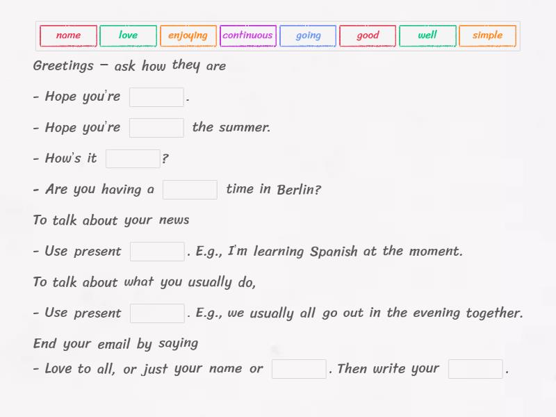 PIE Unit 1D Writing Noticing - Complete the sentence