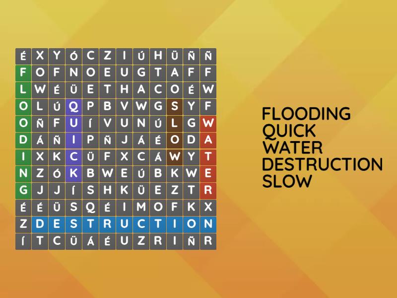 5 letter words with flood