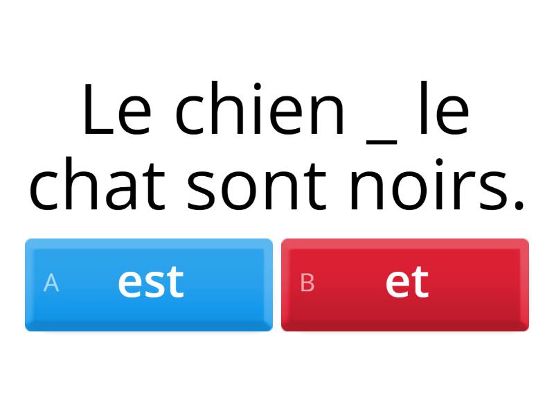 Homophones Et Est Quiz
