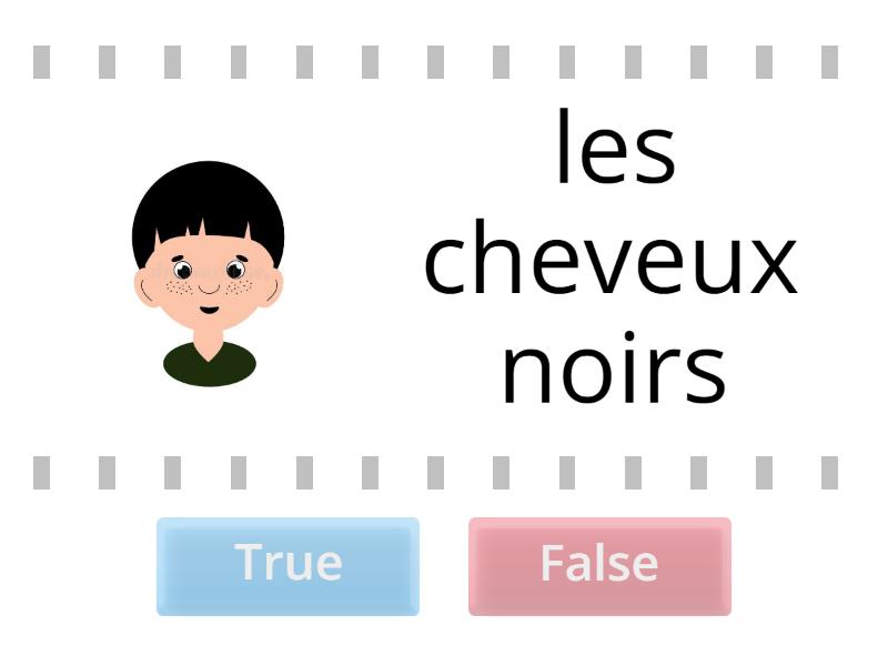 Décrire quelqu’un Vrai ou faux