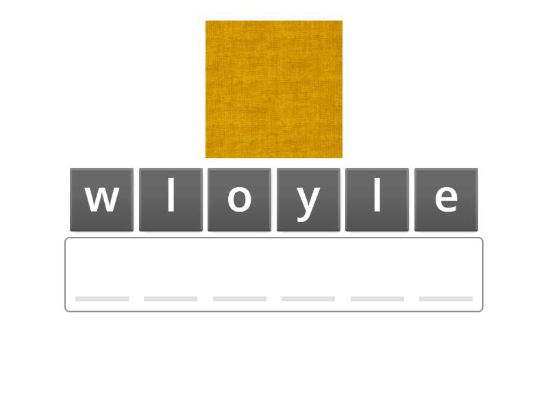 Colours anagram