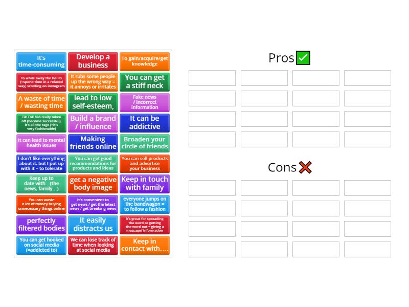 Social media - Group sort