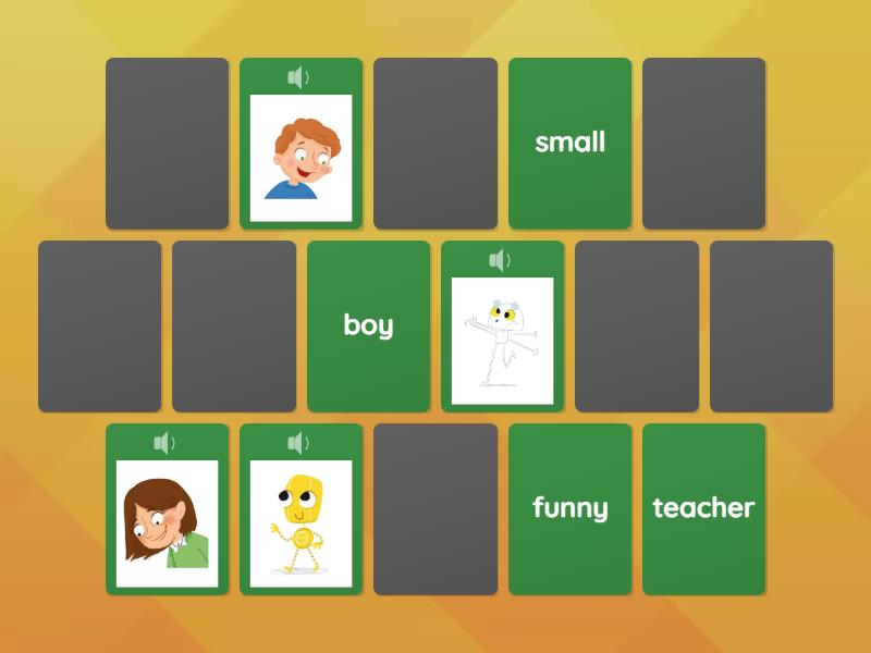 Academy stars 1 Unit 1 words - Matching pairs