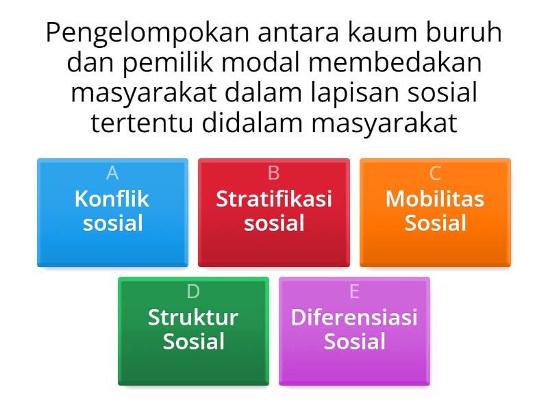 STRATIFIKASI SOSIAL - Quiz