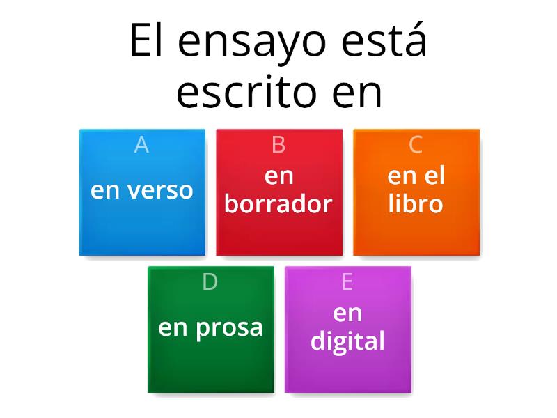 El Ensayo Literario - Cuestionario