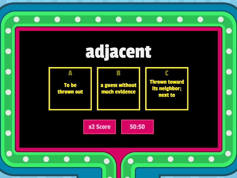 1 JECT, JEC, JAC - Gameshow quiz