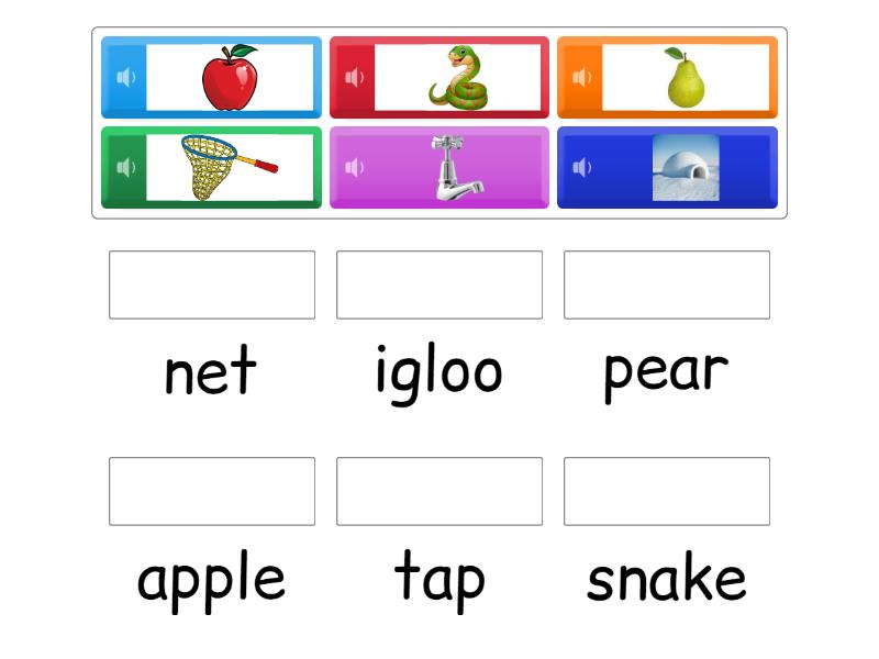 Match the picture to the word - Match up