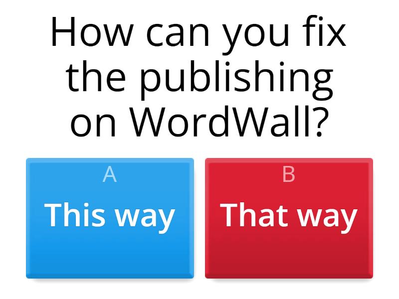 WordWall - Quiz