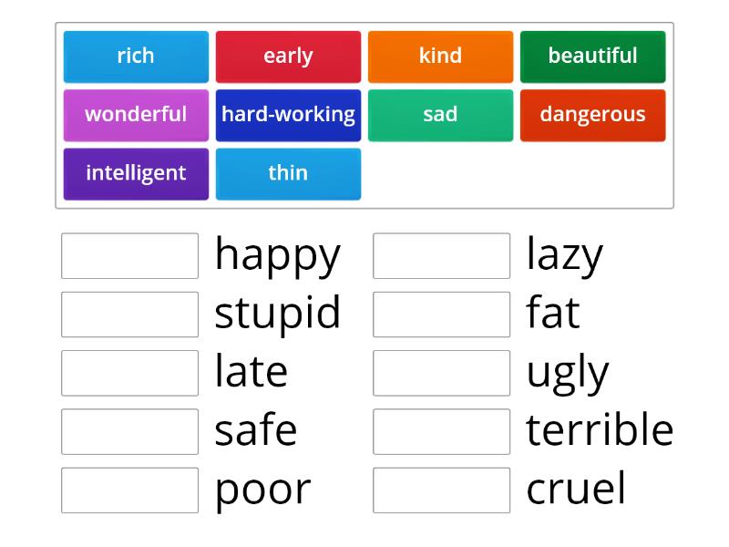 Romeo and Juliet adjectives - Match up