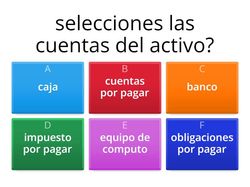 Manejo De Cuentas Contables Activo - Quiz