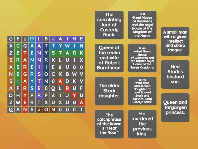 GOT Wordsearch